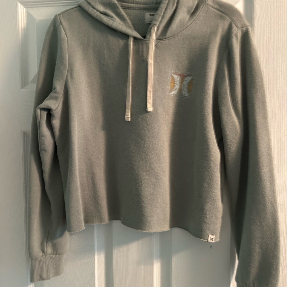 Blue cropped Hurley sweatshirt